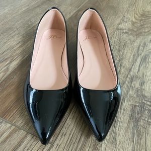 JCrew Patent Leather Black Flat • 8.5